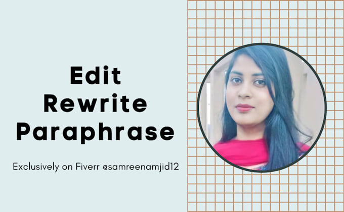 rewrite, paraphrase and edit your articles in 24 hours