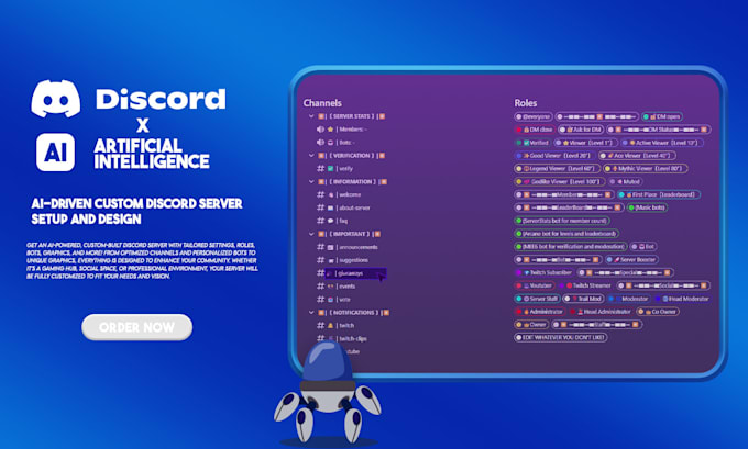 make ai powered discord servers