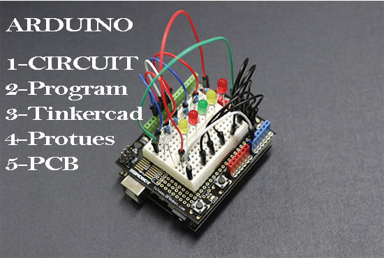 design arduino, esp32, iot circuit and programming