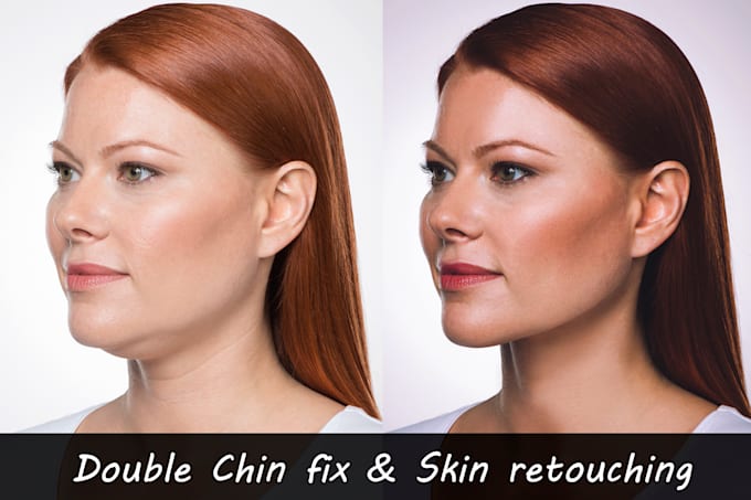 remove double chin, face and body slimming and retouching
