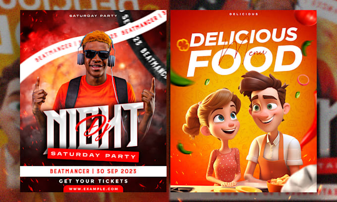 be your event, party, food, corporate flyer designer