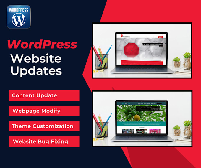fix wordpress issues bug fixing website content update