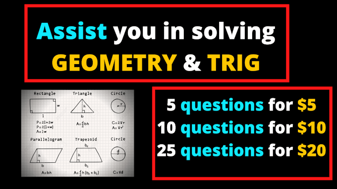 assist you in solving geometry and trig problems