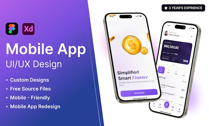 design modern mobile app UI UX for android and ios