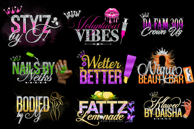 do luxury feminine,boutique,nail,beauty,eyelashes,hair extension,fashion logo