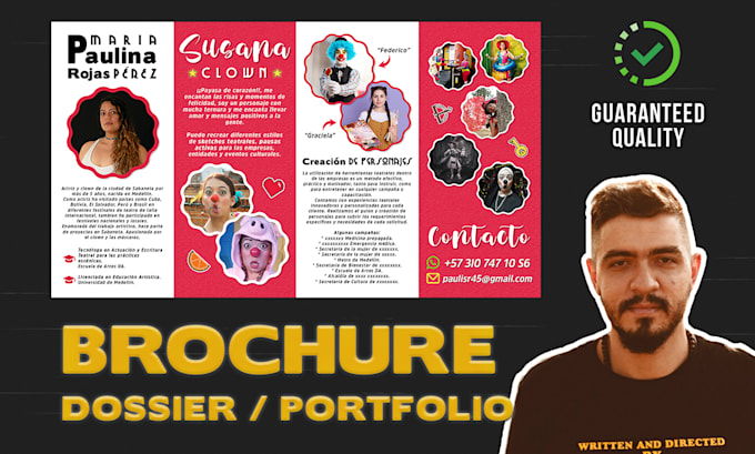 design an amazing art portfolio, model, actor