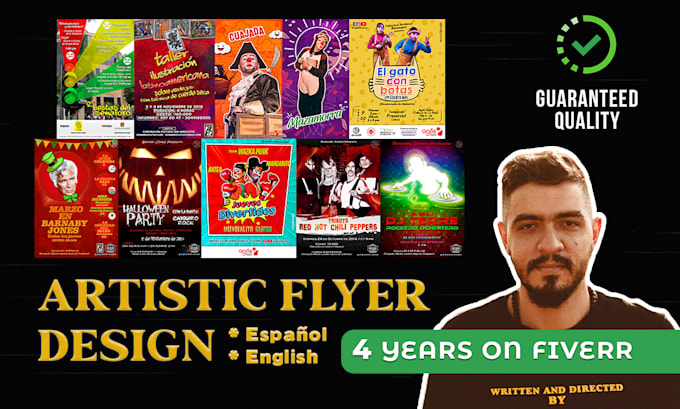 design attractive flyer for your artistic event or concert