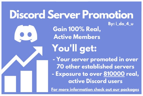 Advertise your discord server to real, active people by I_do_4_u | Fiverr