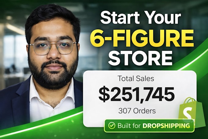 build an automated shopify dropshipping store for you