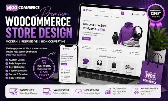 build a woocommerce ecommerce website and online store