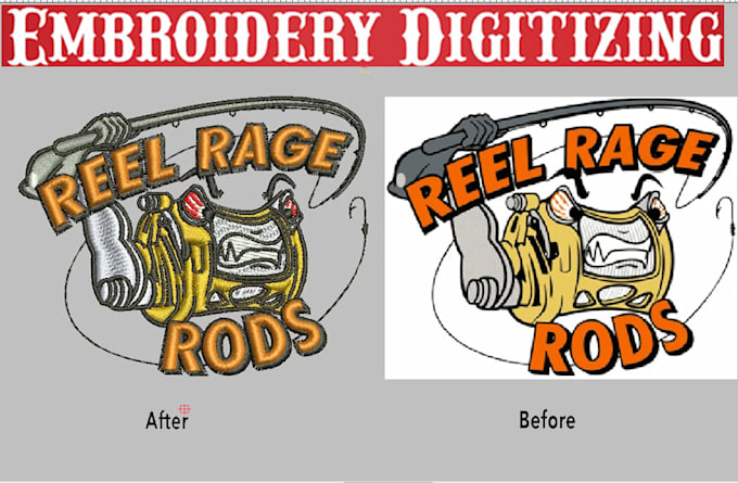 convert your photo in embroidery design logo for your business