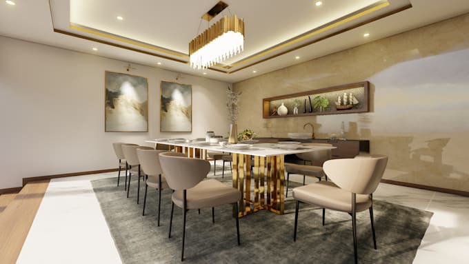 create interior design, 3d modeling and 3d rendering