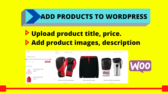 add products to your wordpress, woocommerce site