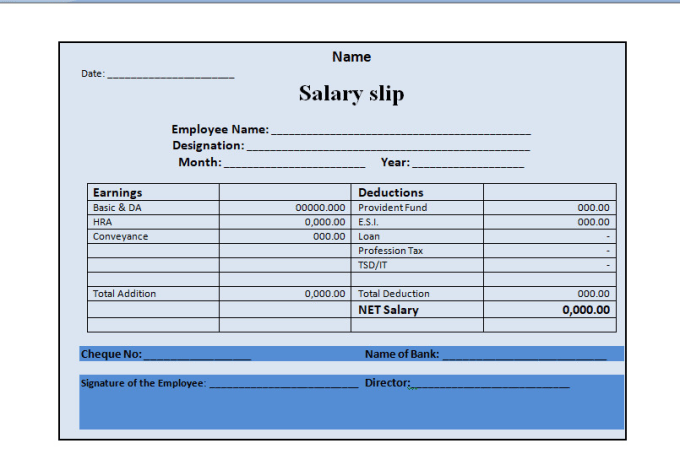 do salary slip in 18 hours