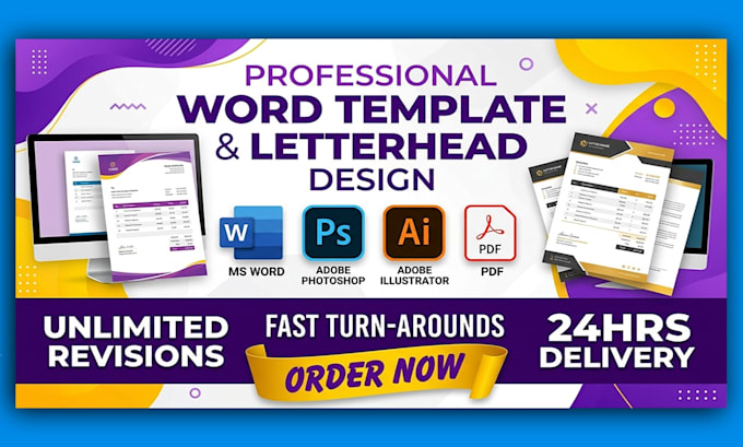create word proposal template , report or letterhead