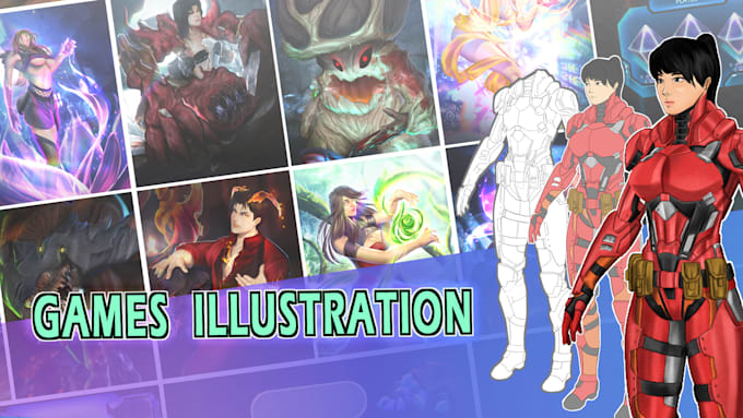 Draw best quality game art for your games in any styles by ...