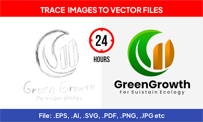 redraw, vector tracing your image and sketch