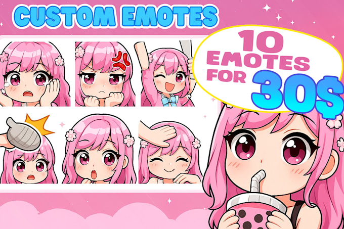 create custom twitch and kick emotes, sub badges, and animated stream emotes