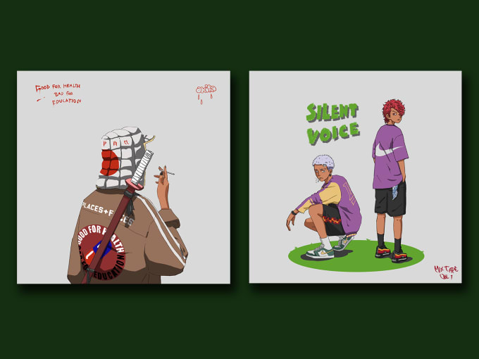 Hire a freelancer to do cool illustration album cover for you