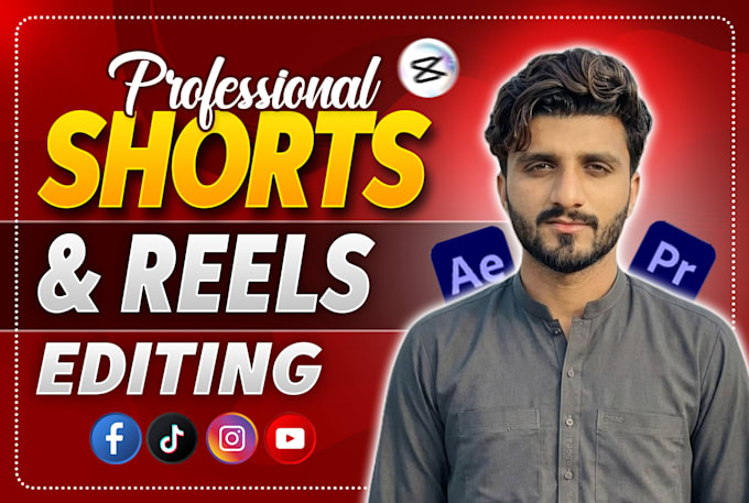 do youtube shorts, podcast shorts, instagram reels and tik tok video editing