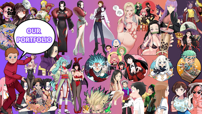 amaze you with my anime character illustration