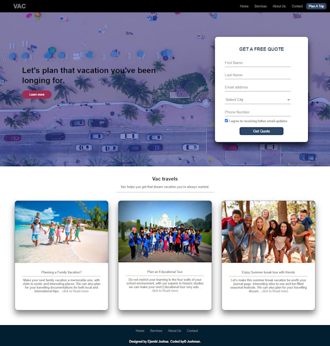 Do responsive webpage using html, css, and javascript by Ayam_joshman ...