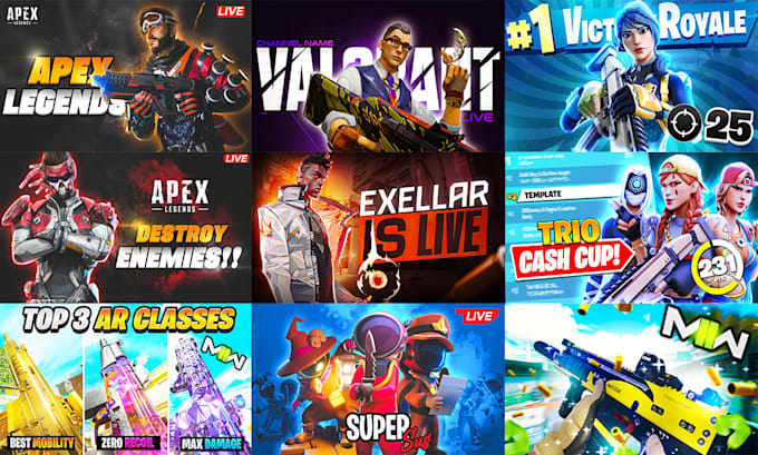 design youtube gaming thumbnails