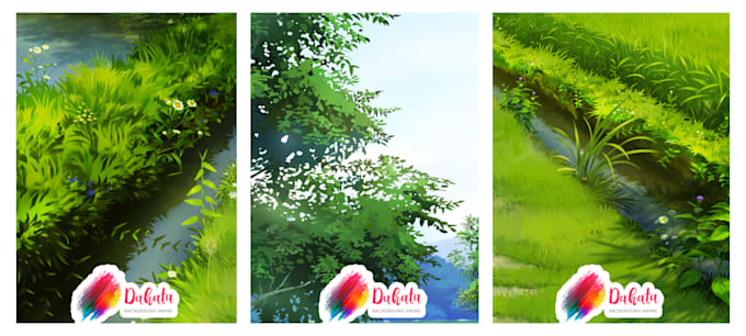 draw 2d backgrounds in any style