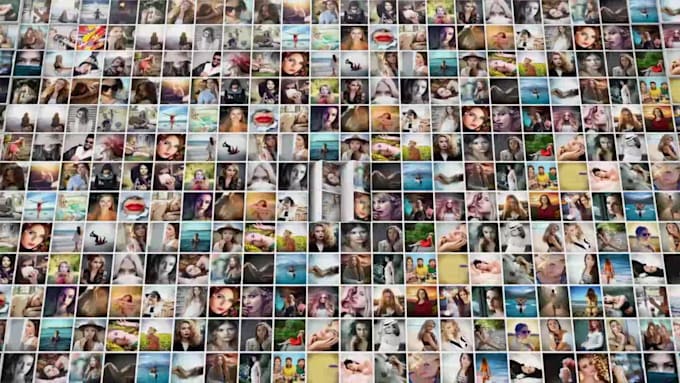 awesome slideshow 3d mosaic collage logo opener reveal intro 100 more photos