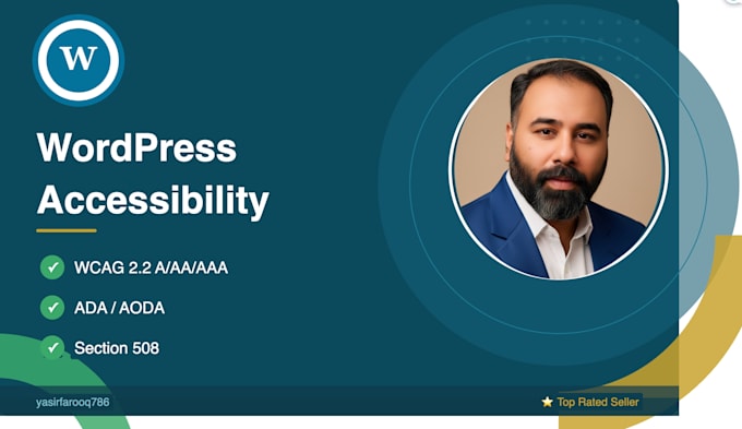 perform accessibility and wcag on wordpress website