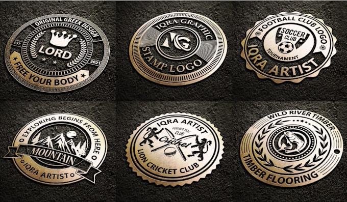 design a vintage retro stamp badge or rustic logo