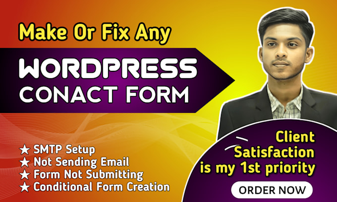 make or fix contact form issue on wordpress, wordpress not sending email