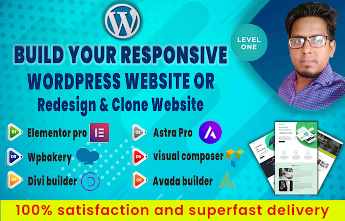 build design or redesign clone duplicate copy responsive wordpress website