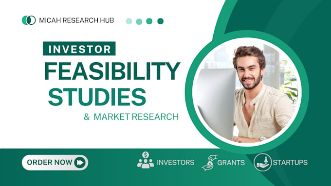 do feasibility study analysis, market research and pitch decks