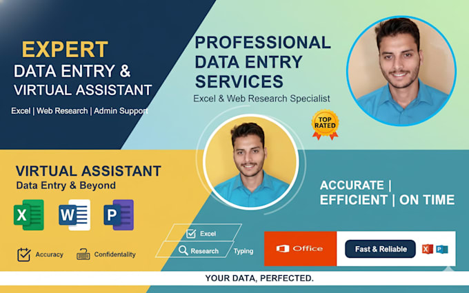 be your dedicated virtual assistant for data entry copy paste and web research