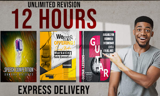 design stunning flyer, banner any graphics in 12 hours