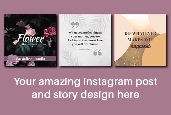 design unique instagram posts and carousel, etc