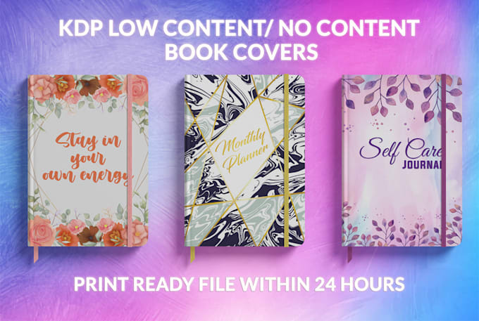 create eye catching low or no content book cover for amazon kdp