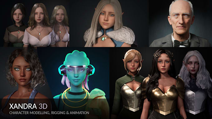 create a rigged 3d game character