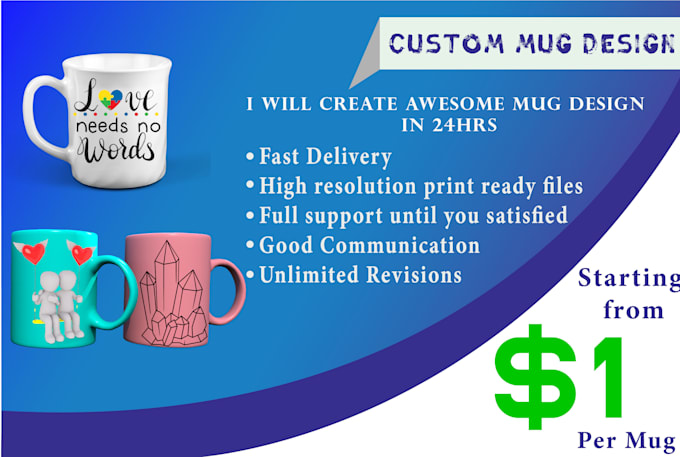 create a custom coffee mug design