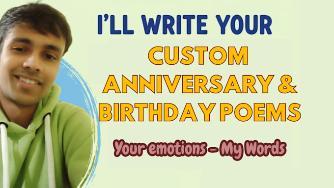 write custom heartfelt anniversary and birthday poems