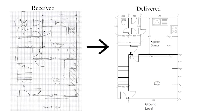 convert pdf, sketch or image drawing to autocad in 24 hours