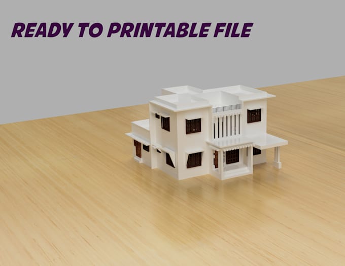 design architectural miniature for 3d printing