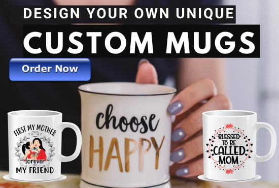 create awesome, creative custom mug design with beautiful vector design