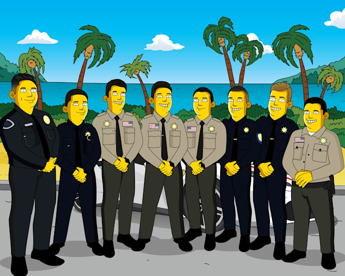 draw simpson cartoon, yellow cartoon and cartoon portrait