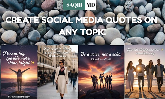 create quotes on any topic with logo or brand for social media