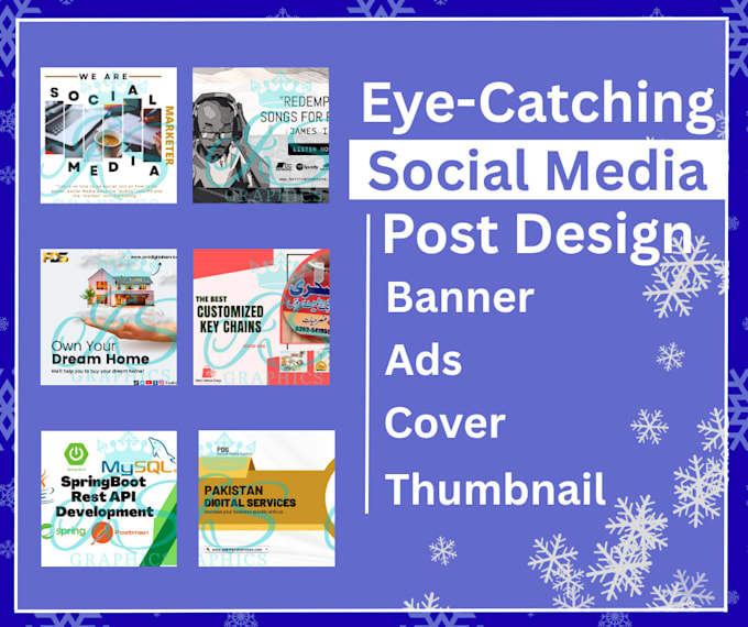 design social media posts, facebook, instagram and youtube