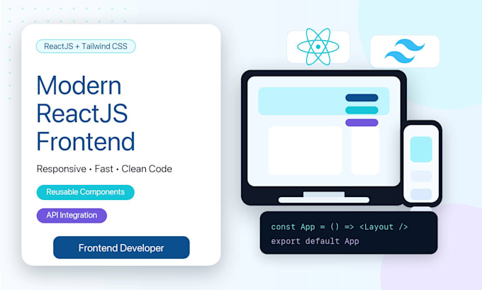 build a modern reactjs website with tailwind CSS