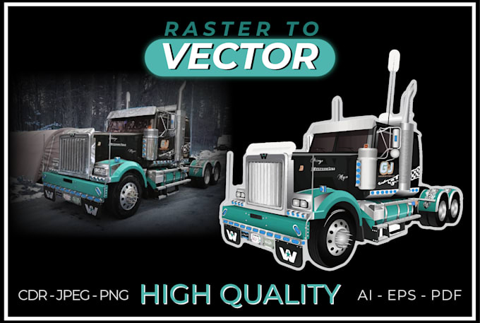 do complex vector tracing, raster to vector design