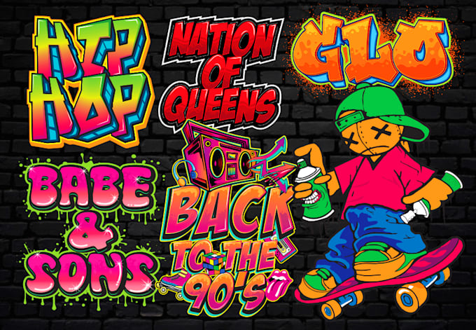 design graffiti logo , sticker or apparel
